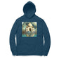 The Intelligentsia Taj Mahal surrealist graphic hoodie. Features an elephant in water with the Taj Mahal in the background.