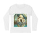The Intelligentsia white long sleeve shirt featuring a surrealist depiction of the Taj Mahal with an elephant in water.