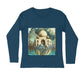The Intelligentsia Taj Mahal surrealist art long sleeve t-shirt with elephant and water.